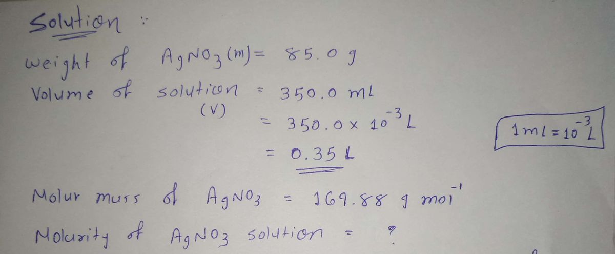 Chemistry homework question answer, step 1, image 1